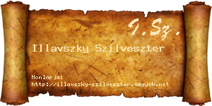 Illavszky Szilveszter névjegykártya